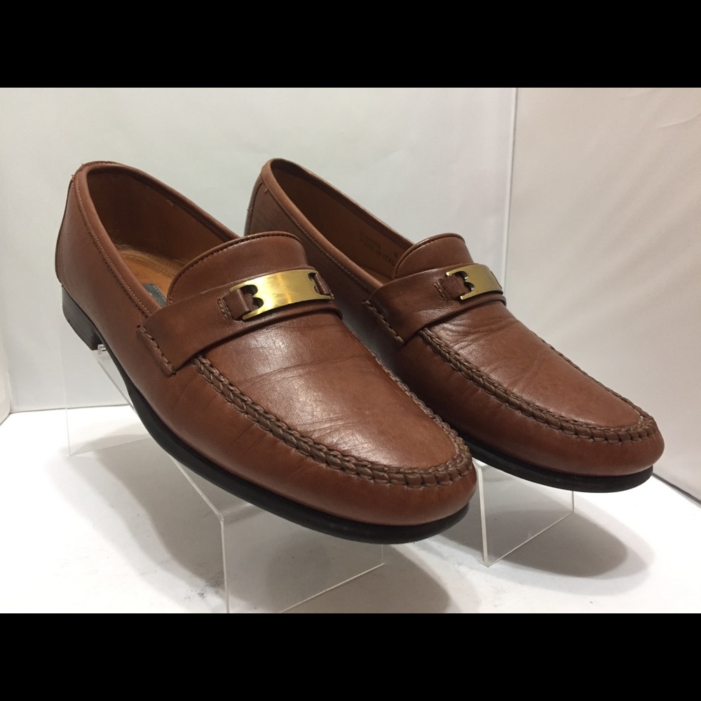 Bally Men’s Ruvera Brown Loafers size 8D Italy